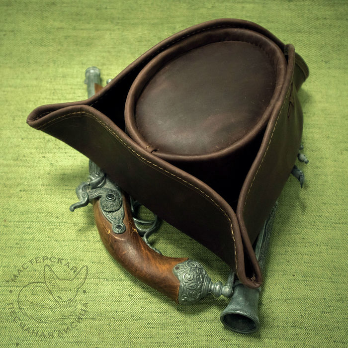 И снова треуголка Ручная работа, Шляпа, Кожа, Своими руками, Длиннопост, Треуголка, Рукоделие без процесса, Пираты