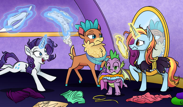    ... My Little Pony, Thems Fightin Herds, Rarity, Sassy Saddles, Spike, Redahfuhrerking, Velvet Reindeer (TFH)