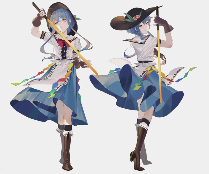 Hinanawi Tenshi Touhou, Anime Art, , Hinanawi Tenshi, Hillly