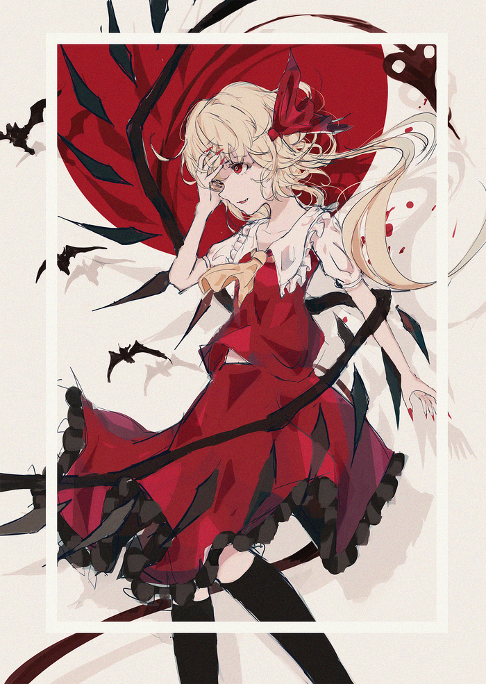 Flandre , Anime Art, Touhou, Flandre Scarlet, Tonan