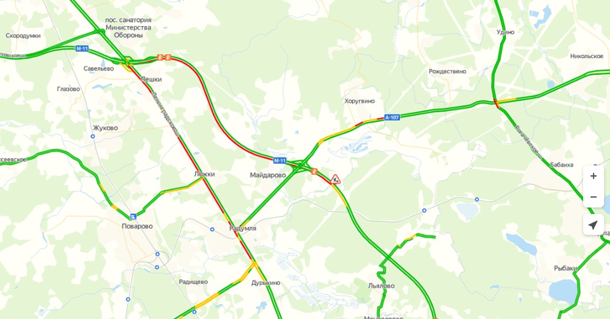 Пробки в зеленограде сейчас карта