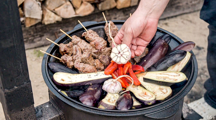 Блюдо садж фото азербайджанской кухни