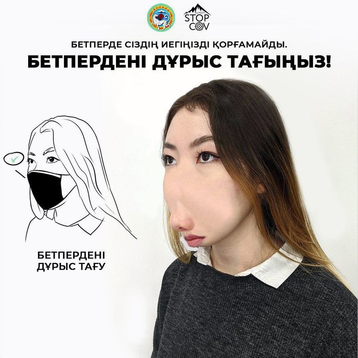 Маска на подбородке