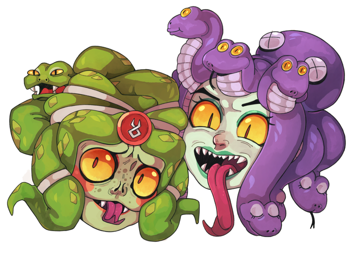 Dusa x Cala Maria Game Art, Cuphead, Cala Maria