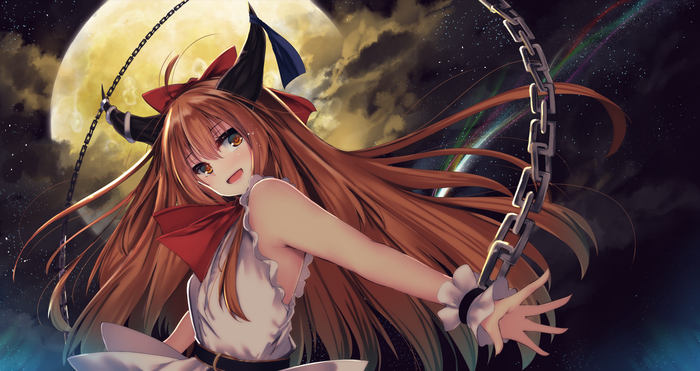 Suika Touhou, Ibuki Suika, Anime Art, 