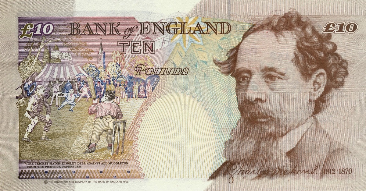 T me banknotes. 10 Фунтов стерлингов купюра Диккенс. 20 Фунтов стерлингов 1993. 10 Фунтов e Charles Dickens.