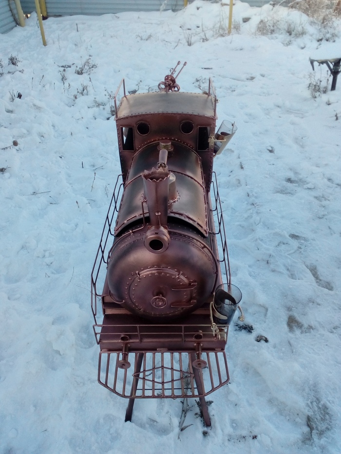 Моя первая работа 2014 года Рукоделие, Мангал, Длиннопост, Рукоделие без процесса, Фотография, Паровоз