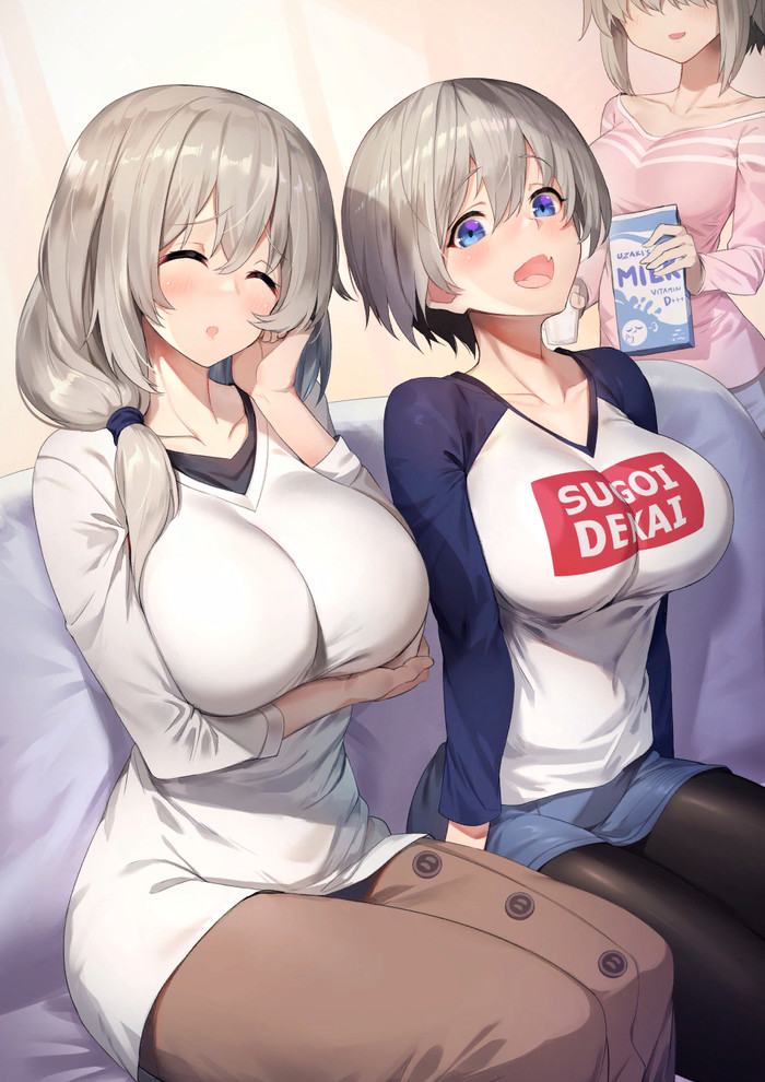 Sugoi dekai Uzaki-chan wa asobitai!, Uzaki Hana, Anime Art, , Uzaki Yanagi, Uzaki Tsuki