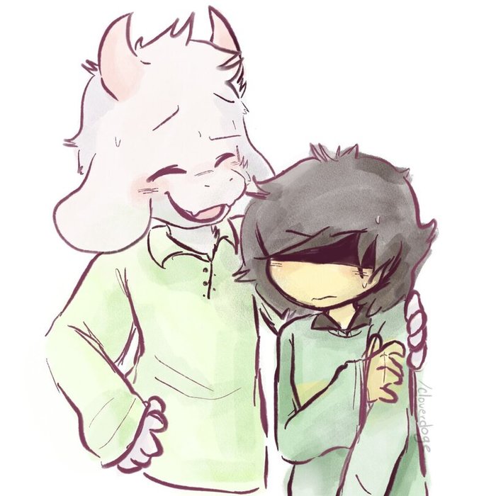    Deltarune, Kris, Asriel, 