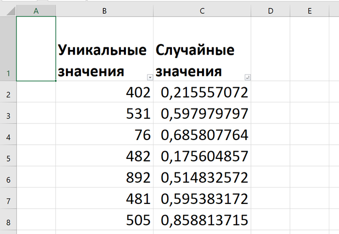 Генератор уникальных чисел