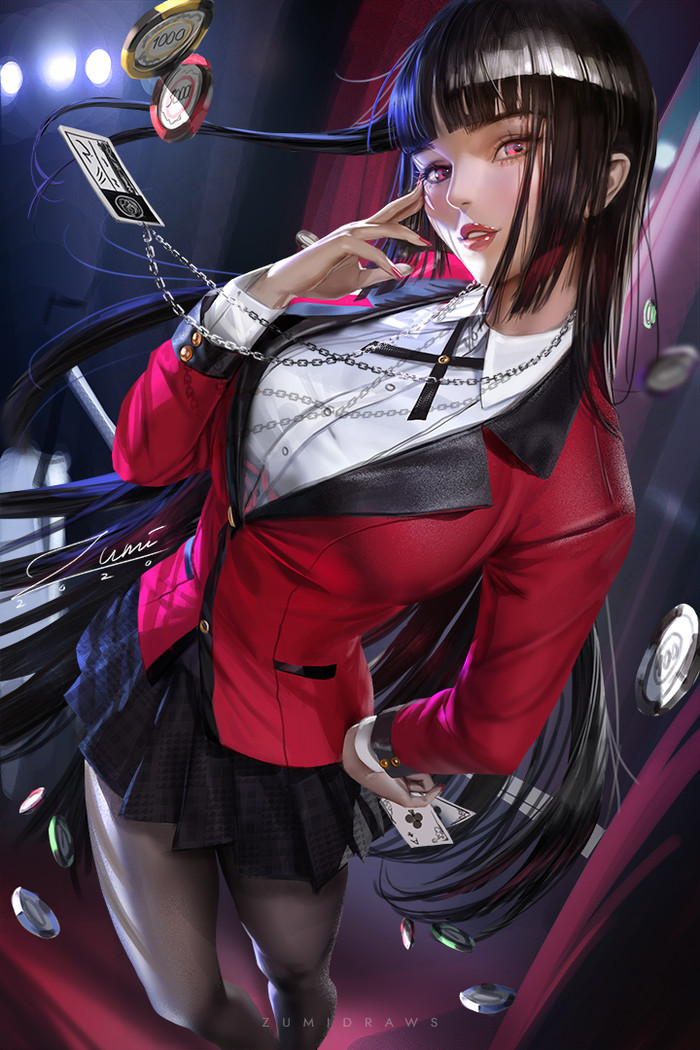 Jabami Yumeko , , , Jabami Yumeko, Kakegurui, Zumidraws, Anime Art