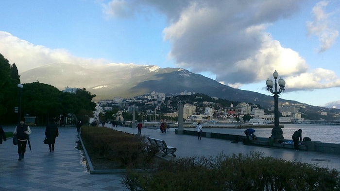 Зимняя Ялта / Крым Ялта, Крым, Море, Черное море, Зима, Длиннопост, Фотография