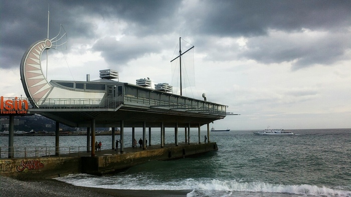 Зимняя Ялта / Крым Ялта, Крым, Море, Черное море, Зима, Длиннопост, Фотография