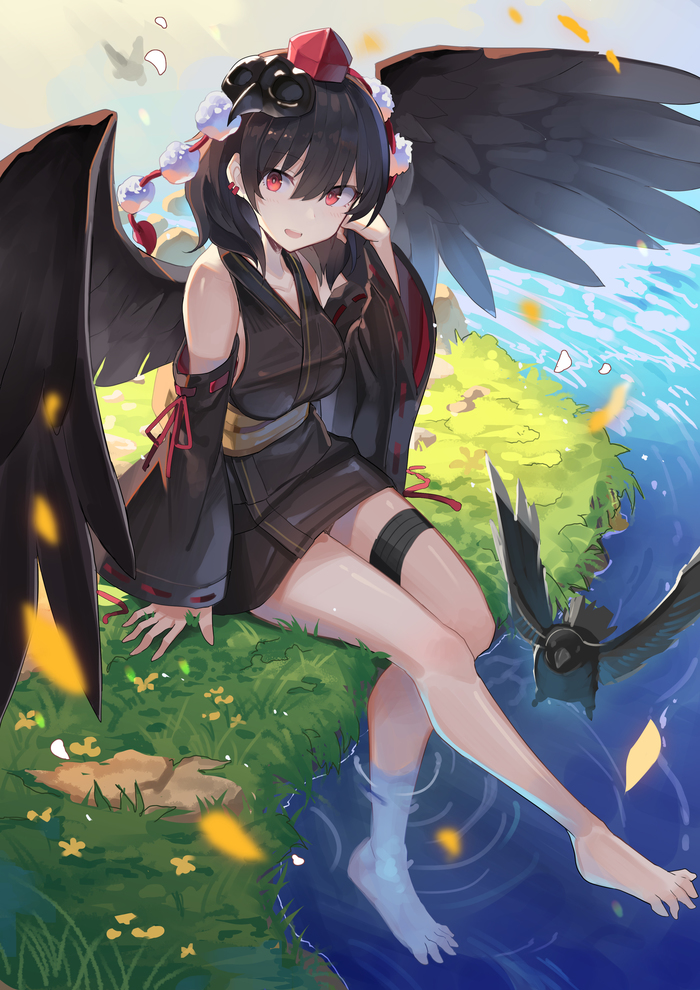 Shameimaru Aya Touhou, Anime Art, , Shameimaru Aya, Rin falcon