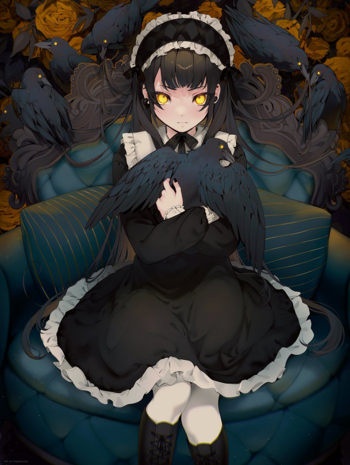 Crow Anime Art, , Original Character, 