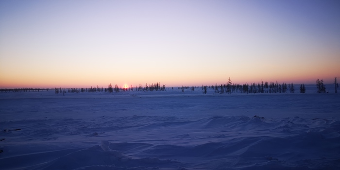 Солнечные дни за Полярным кругом Ямал, Север, Вахтовики, Восход, Закат, Полярный круг, Зима, Полярная ночь