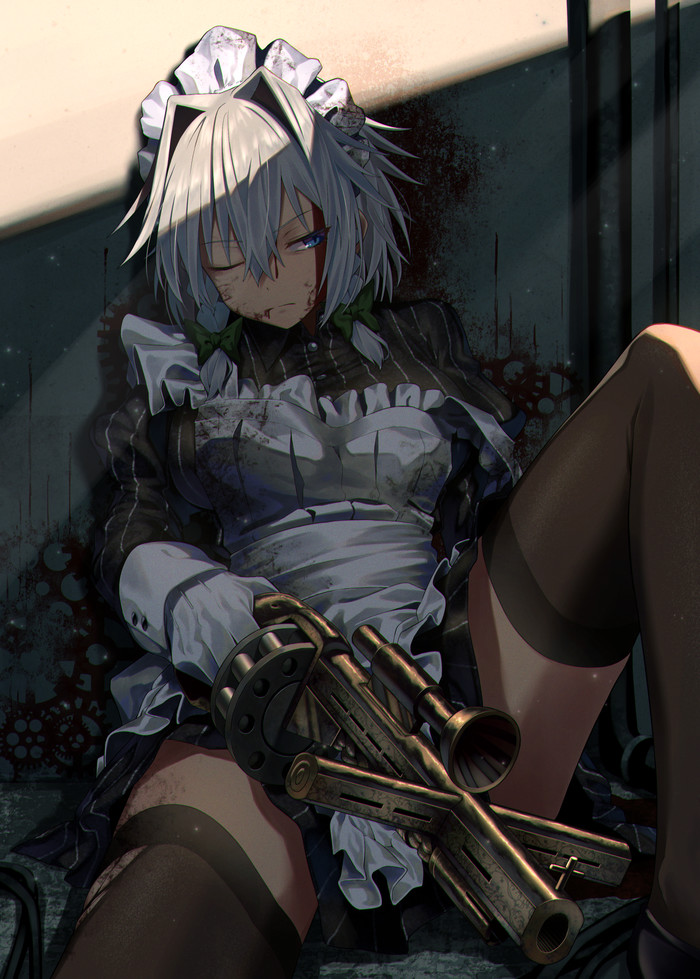Izayoi Sakuya Touhou, , Anime Art, , Izayoi Sakuya, Greenkohgen, 