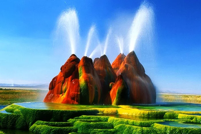 Гейзер Флай — как простая случайность обернулась чудом природы Природа, Гейзер, США, Невада, Яндекс Дзен, Видео, Длиннопост