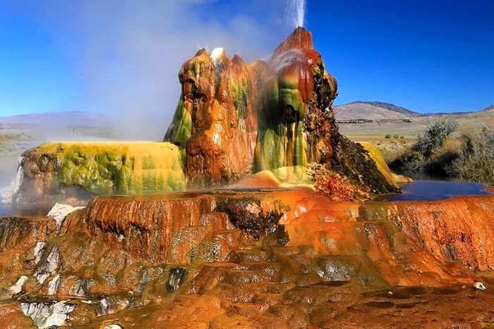 Гейзер Флай — как простая случайность обернулась чудом природы Природа, Гейзер, США, Невада, Яндекс Дзен, Видео, Длиннопост