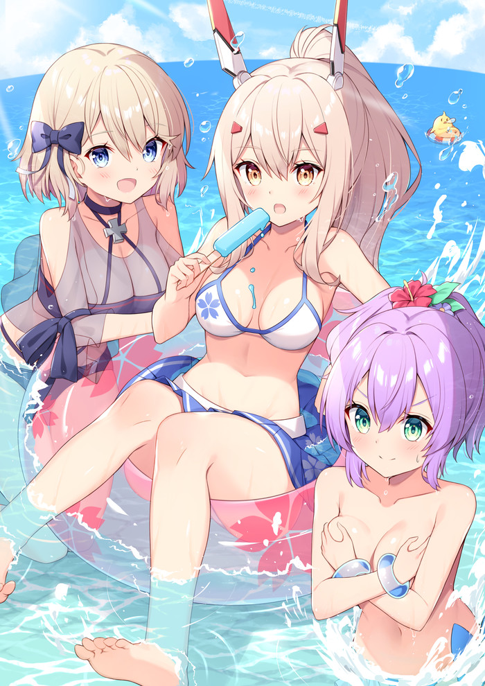 Cute girls , Anime Art, Azur Lane, Ayanami, Javelin, Z23, , 