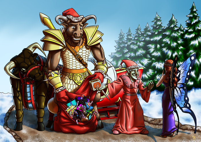 Санта поздравляет всех с Новым годом!