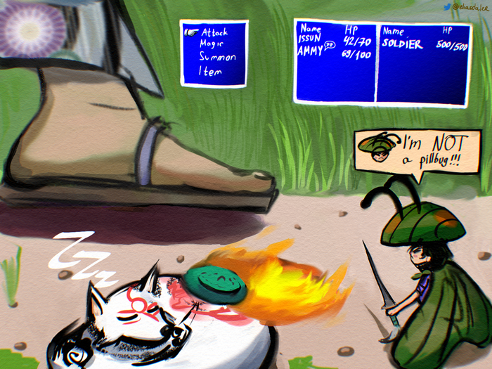 Okami x Final Fantasy VII Okami, Final Fantasy VII, , Clip Studio Paint