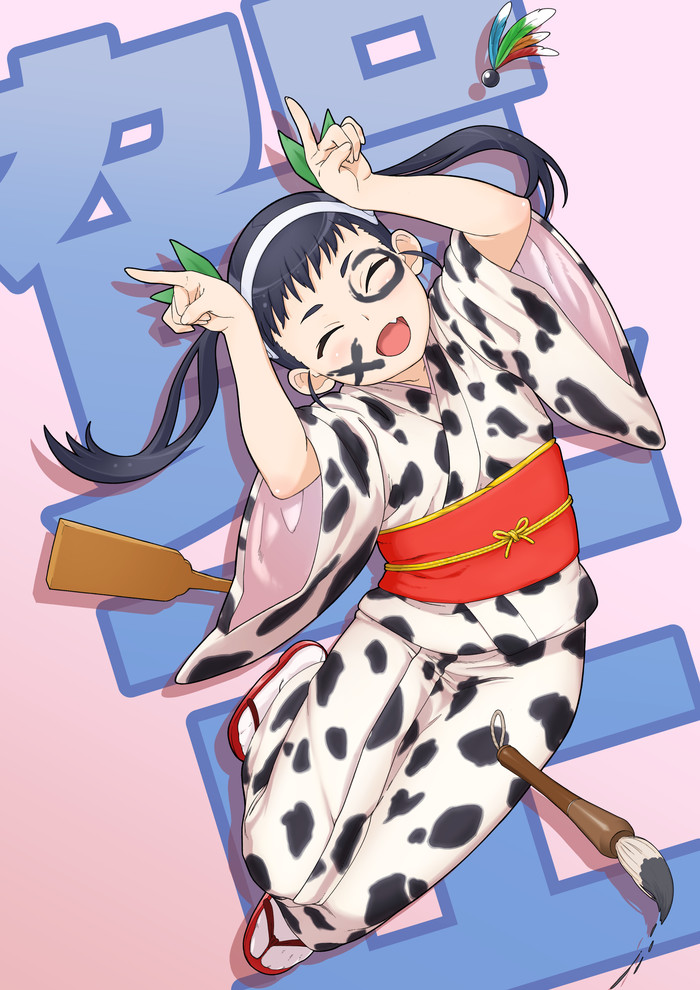   ! Monogatari series, Hachikuji Mayoi, Anime Art, , ,  , Cowsuit