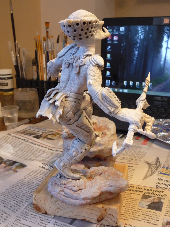 Хищница Полимерная глина, Рукоделие без процесса, Хобби, Лепка, Фигурки, Длиннопост, Видео, Хищник (фильм)