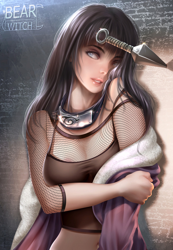  Hinata Hyuga, Bear-witch, , , Anime Art