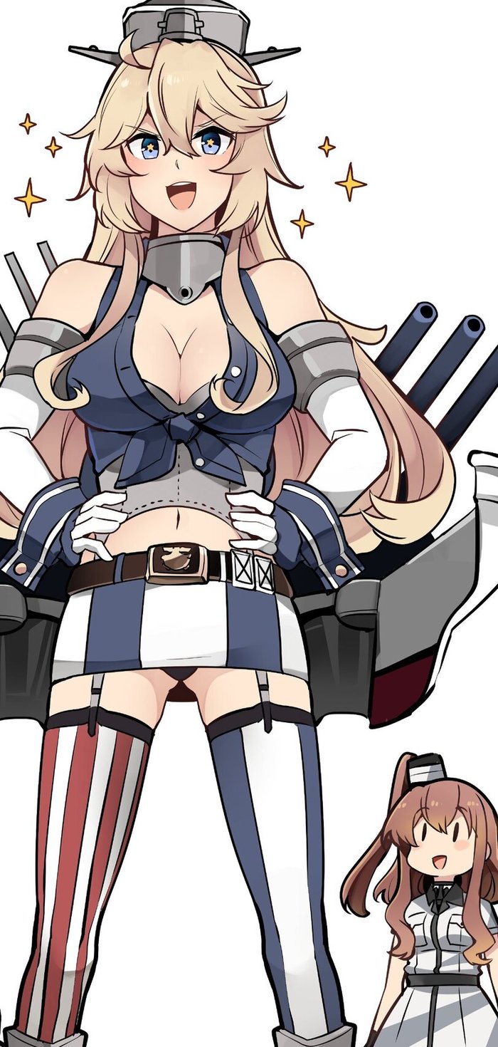 Iowa Kantai Collection, , Anime Art, Uss IOWA, Saratoga, 