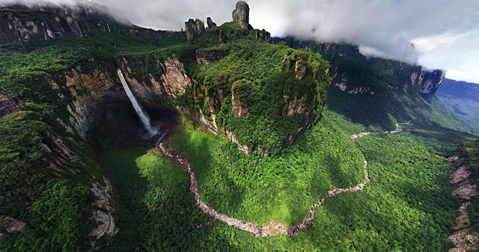 Самый высокий водопад в мире Природа, Водопад, Анхель, Длиннопост