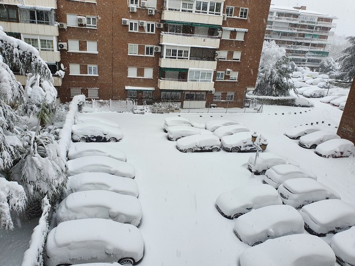 Снегопады в Мадриде Мадрид, Испания, Снег, Снегопад, Длиннопост