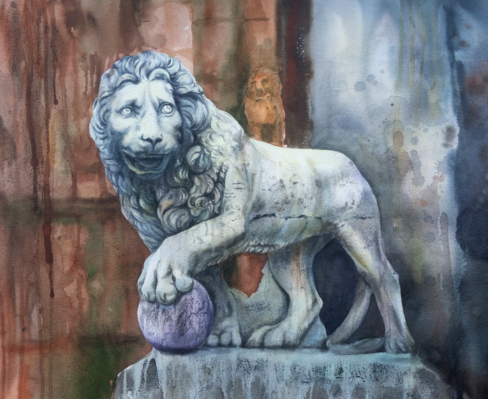 Лев Медичи. Акварель