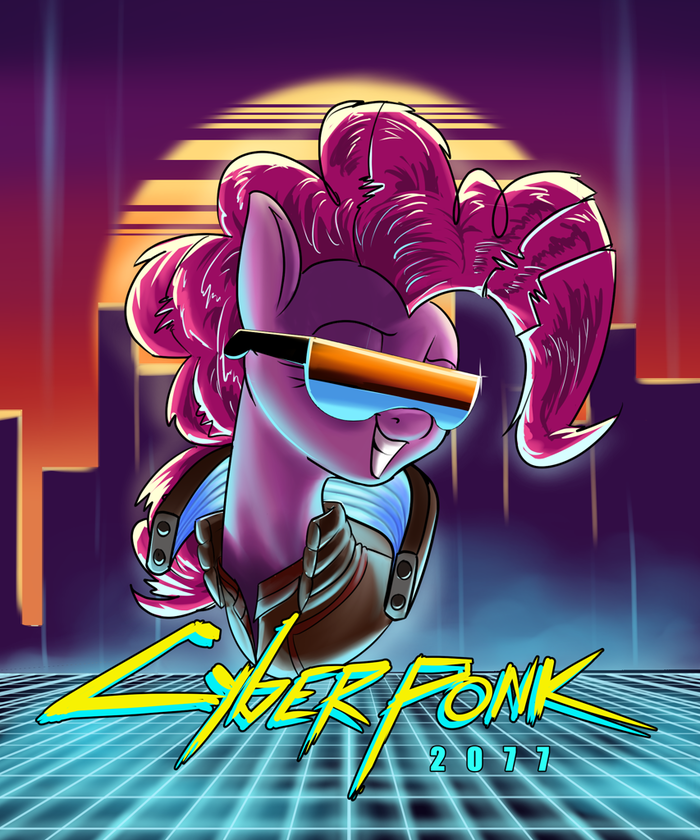 It's a city of dreams, and I'm a big dreamer My Little Pony, Cyberpunk 2077, Pinkie Pie, Rocket-lawnchair