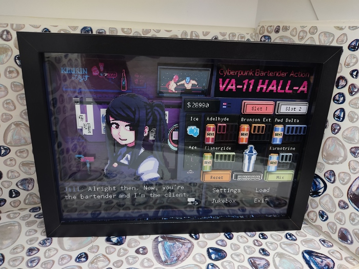 VA-11 HALL-A: Cyberpunk Bartender Action Shadowbox "Julianne Stingray" Va-11 hall-a, , ,  , , Shadowbox, Pixel Art, 