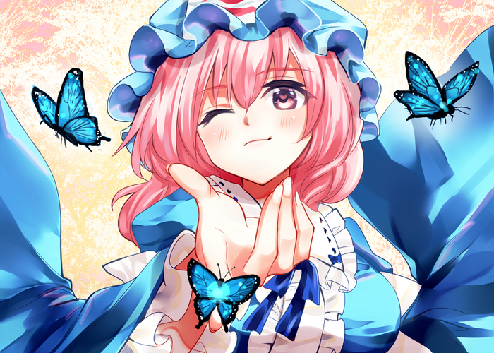 Saigyouji Yuyuko Touhou, Anime Art, , Saigyouji Yuyuko, Nagare