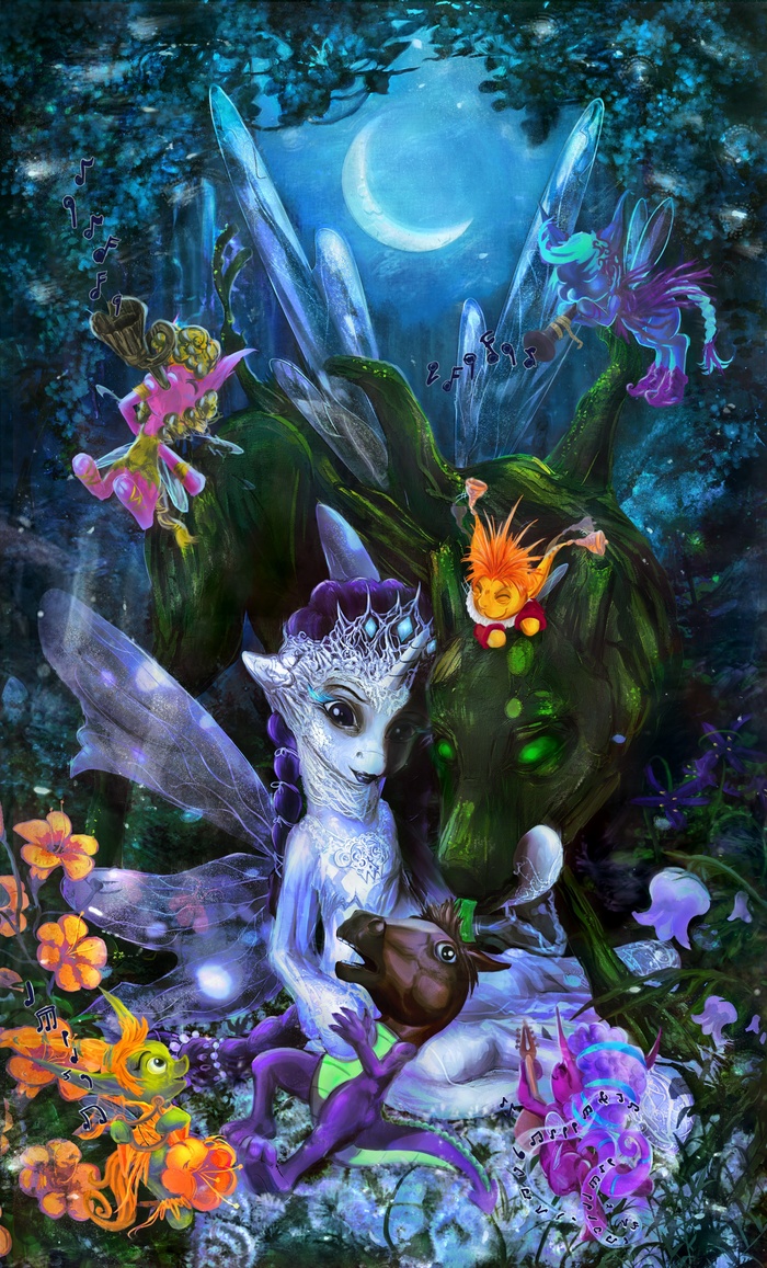 A Midsummer Night's Dream My Little Pony, Rarity, Spike, MLP Crossover,    ,  , Miradge