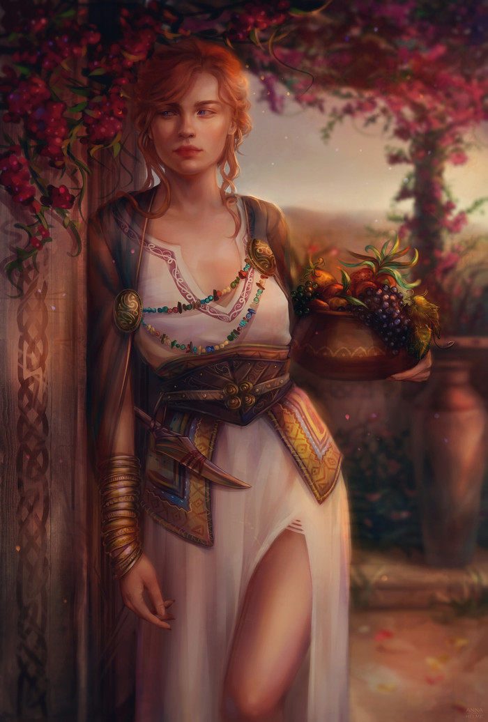 С фруктами Арт, Рисунок, Девушки, Anna Helme