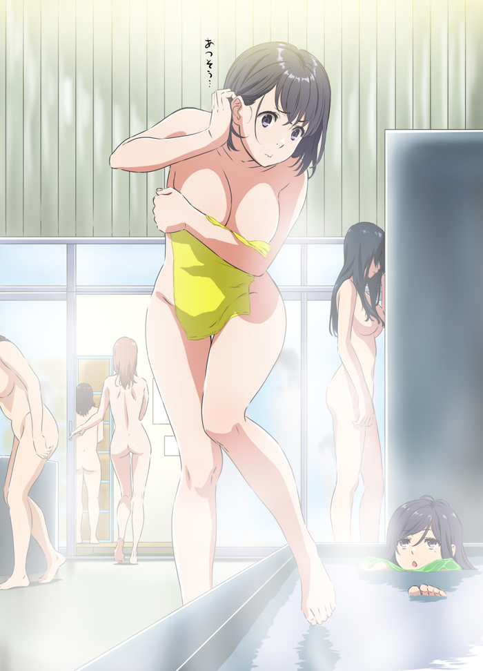 "..." , , Anime Art, Original Character, , ,  , Bathroom, 