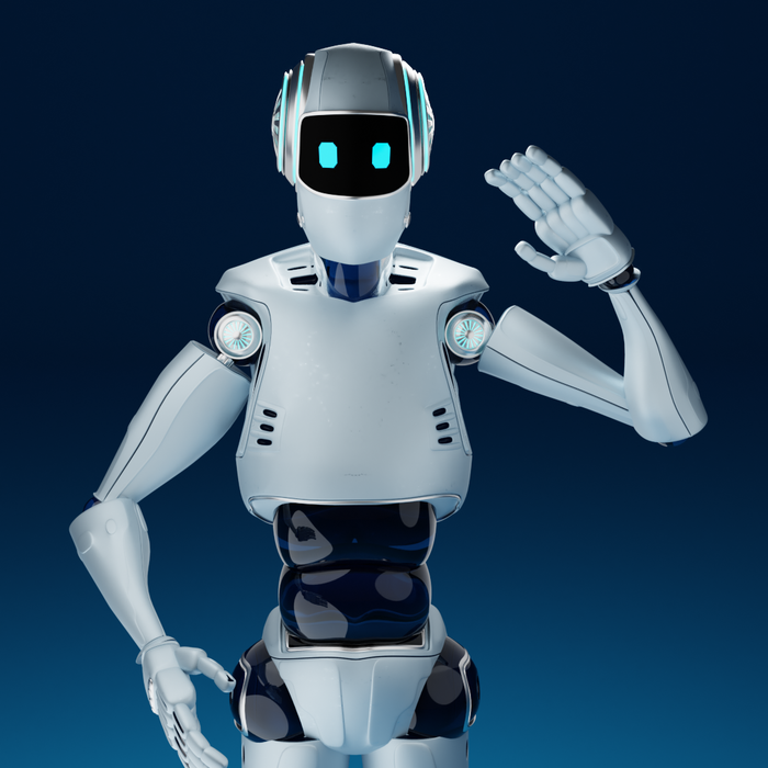 Робот - андроид. High-poly 3D. Blender