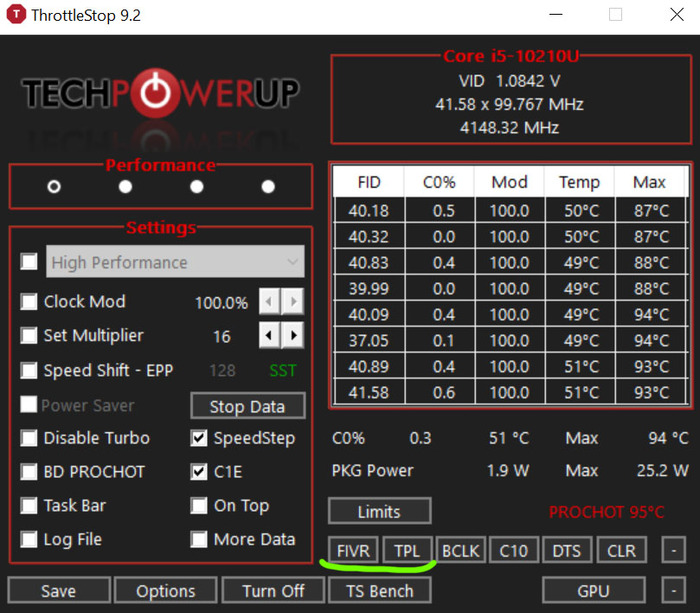 Настройка power limit в bios