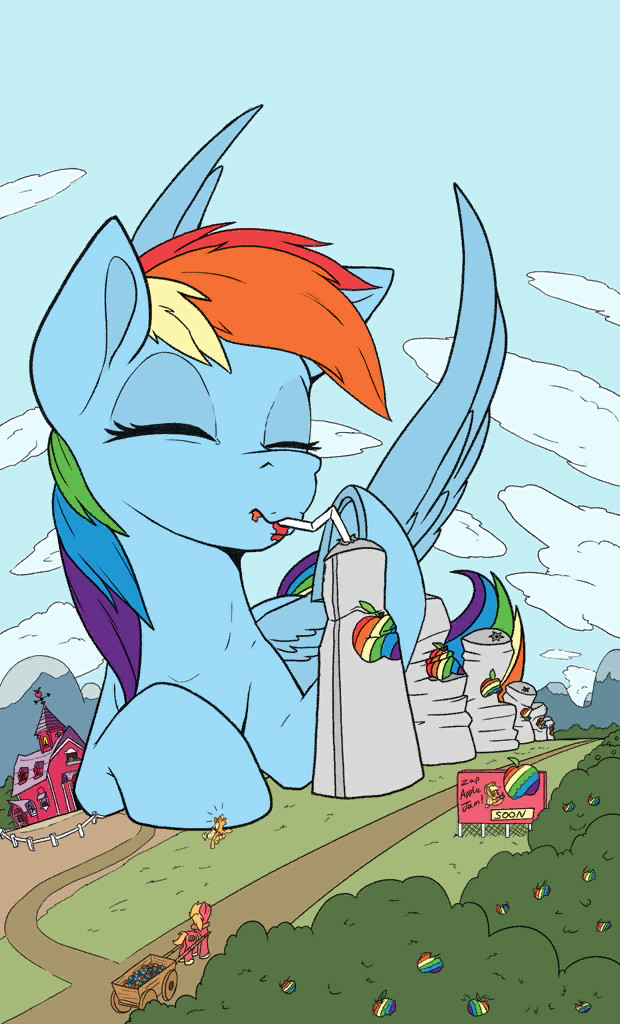   My Little Pony, Rainbow Dash, Applejack, Big Macintosh, Giant Pony, Tsitra360