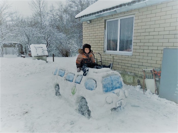 УАЗ Буханка из снега