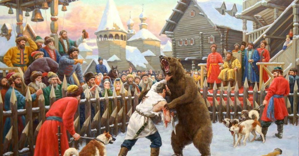 Скоморохи в деревне картина