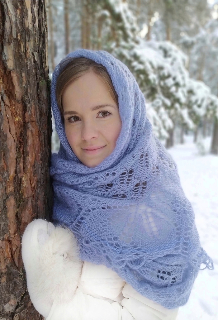 Несколько моих работ Рукоделие без процесса, Вязание спицами, Шаль, Длиннопост, Вязание, Видео