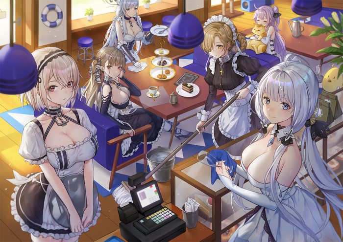   , Anime Art, Azur Lane, Belfast, Formidable, Illustrious (Azur Lane), Sheffield, Sirius, Hms Unicorn
