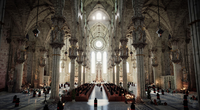 Pagan Cathedral Voxelart, , , Magicavoxel