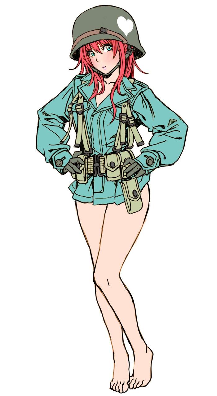 Helmet-chan Original Character, , Anime Art, Anime Military, Shunya Yamashita