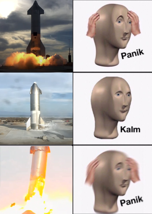 Очень коротко о полете STARSHIP SN10: