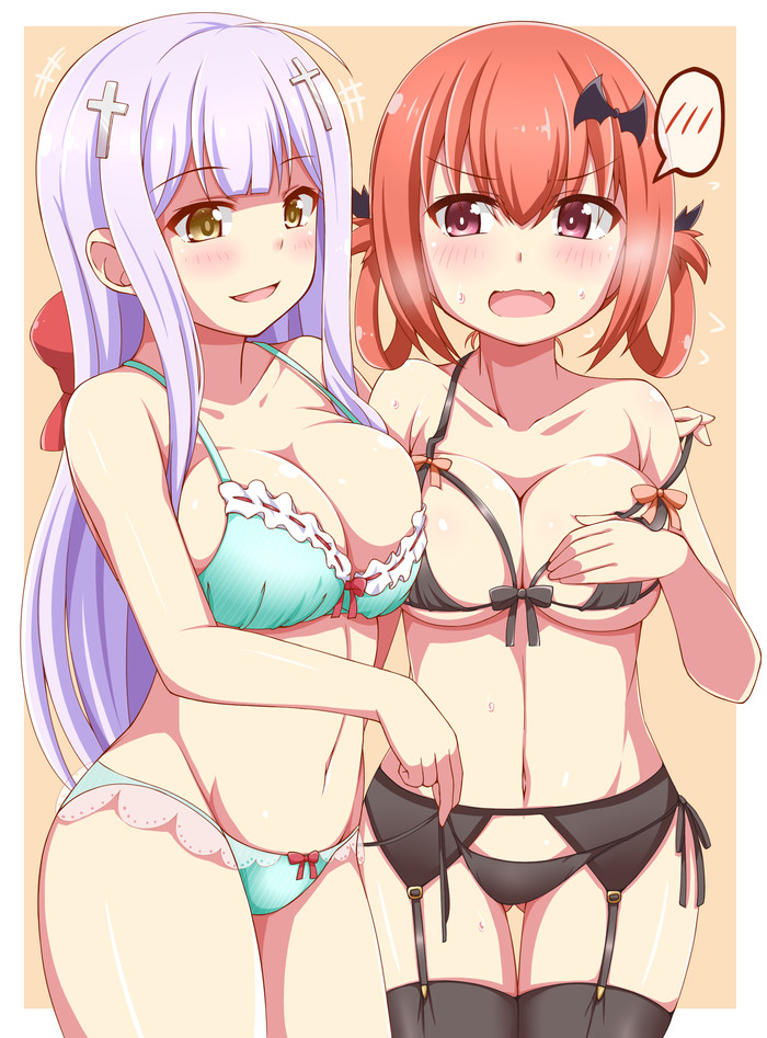 Raphiel & Satania , Anime Art, Gabriel DropOut, Raphiel Ainsworth Shiraha, Satanichia Kurumizava,  , , , ,  , 